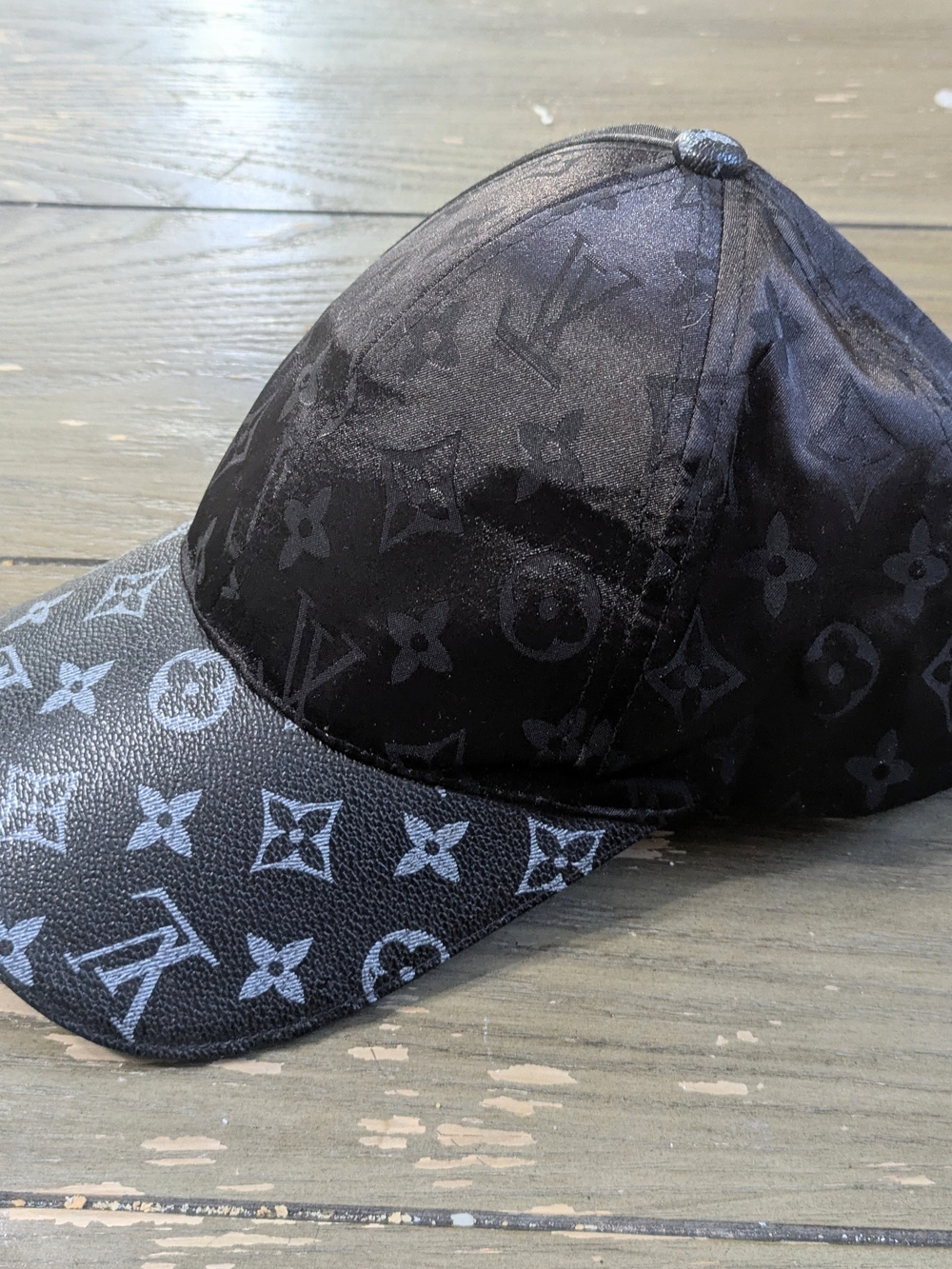 Stylish Black Monogram Baseball Cap